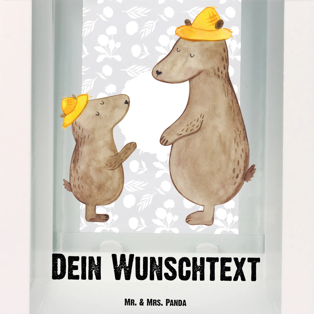 Personalisierte Deko Laterne Bären mit Hut Gartenlampe, Gartenleuchte, Gartendekoration, Gartenlicht, Laterne kleine Laternen, XXL Laternen, Laterne groß, Familie, Vatertag, Muttertag, Bruder, Schwester, Mama, Papa, Oma, Opa, Bär, Bären, Vater, Papi, Paps, Dad, Daddy, Lieblingsmensch, Sohn, Söhne, Kind, Kinder, Vater-Sohn, Family, Vorbild