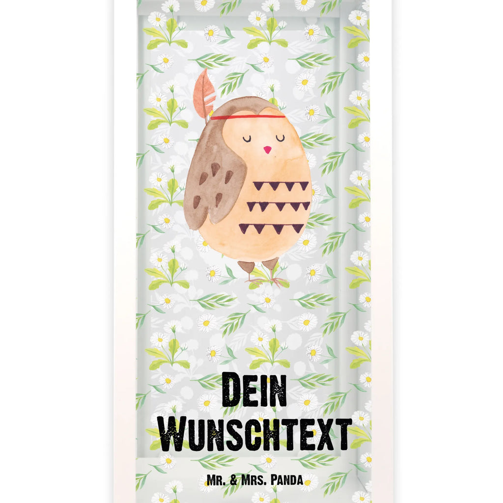 Personalisierte Deko Laterne Eule Federschmuck Gartenlampe, Gartenleuchte, Gartendekoration, Gartenlicht, Laterne kleine Laternen, XXL Laternen, Laterne groß, Eule, Eule Deko, Owl, Das Leben ist ein Abenteuer, Reisespruch, Federschmuck, Dekoration