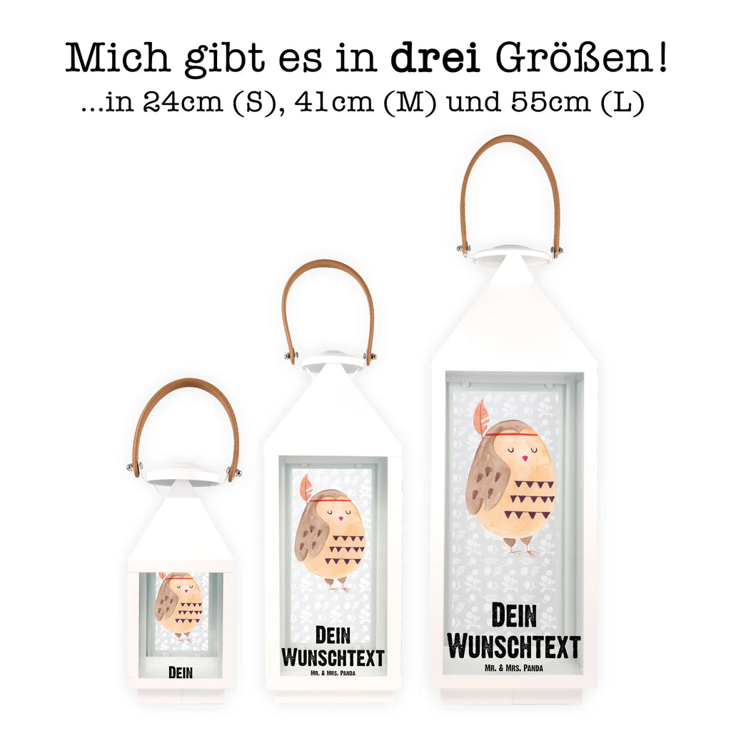 Personalisierte Deko Laterne Eule Federschmuck Gartenlampe, Gartenleuchte, Gartendekoration, Gartenlicht, Laterne kleine Laternen, XXL Laternen, Laterne groß, Eule, Eule Deko, Owl, Das Leben ist ein Abenteuer, Reisespruch, Federschmuck, Dekoration