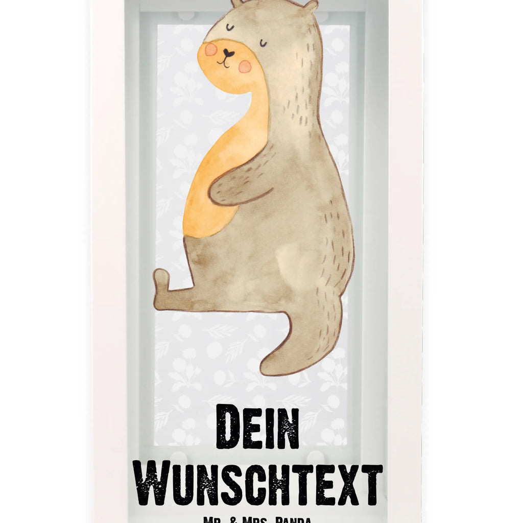 Personalisierte Deko Laterne Otter Bauch Gartenlampe, Gartenleuchte, Gartendekoration, Gartenlicht, Laterne kleine Laternen, XXL Laternen, Laterne groß, Otter, Fischotter, Seeotter, Otter Seeotter See Otter