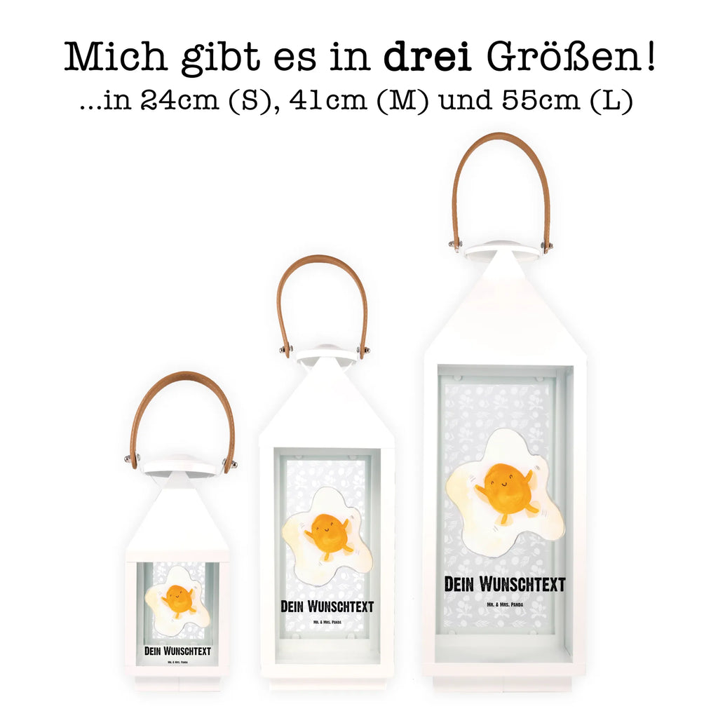 Personalisierte Deko Laterne Spiegelei Gartenlampe, Gartenleuchte, Gartendekoration, Gartenlicht, Laterne kleine Laternen, XXL Laternen, Laterne groß, Tiermotive, Gute Laune, lustige Sprüche, Tiere, Ei, Spiegelei, Schön, Tag, Glücklich, Liebe