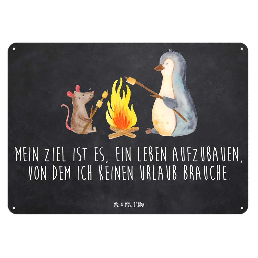 Blechschild Pinguin Lagerfeuer Blechschild, Metallschild, Geschenk Schild, Schild, Magnet-Metall-Schild, Deko Schild, Wandschild, Wand-Dekoration, Türschild, Pinguin, Maus, Pinguine, Lagerfeuer, Leben, Arbeit, Job, Motivation, Büro, Büroalltag, Lebensspruch, Lebensmotivation, Neustart, Liebe, grillen, Feuer, Marshmallows