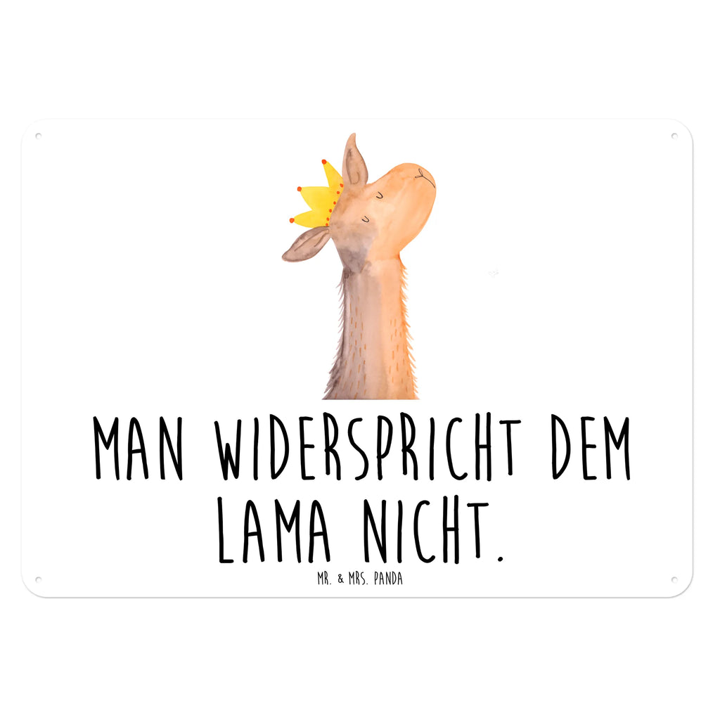 Blechschild Lamakopf König Blechschild, Metallschild, Geschenk Schild, Schild, Magnet-Metall-Schild, Deko Schild, Wandschild, Wand-Dekoration, Türschild, Lama, Alpaka, Lamas, König, Königin, Freundin, Mama, Papa, Büro Kollege, Kollegin, Chef, Vorgesetzter, Abi, Abitur