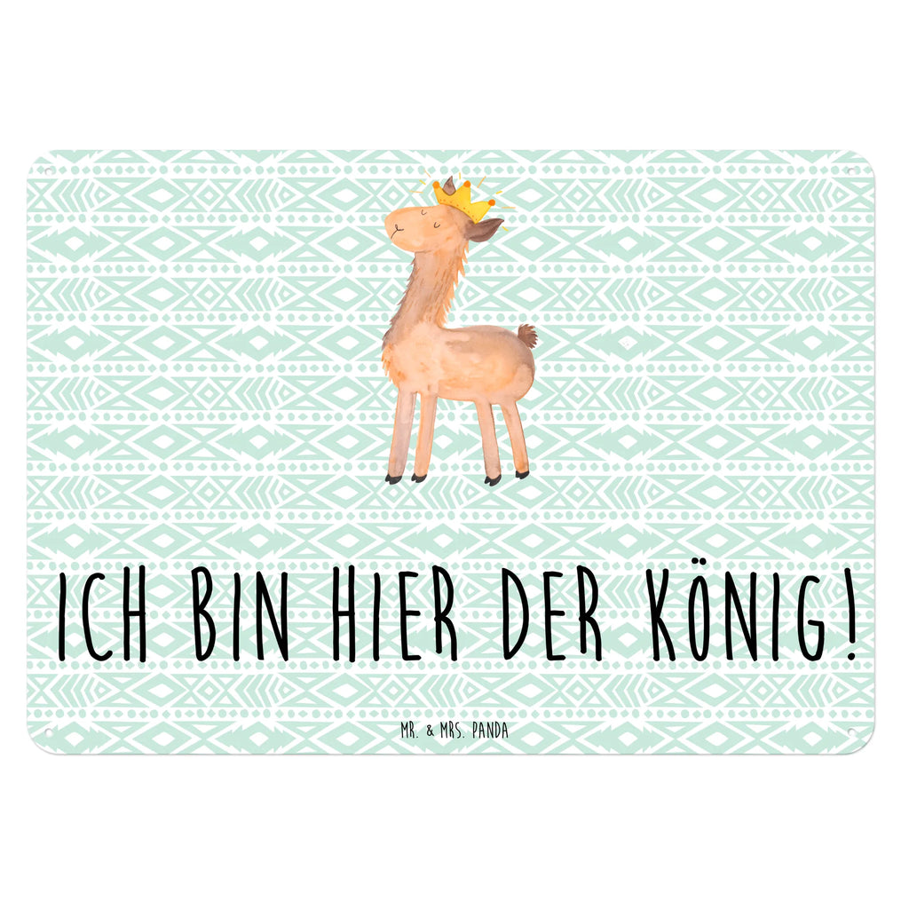 Blechschild Lama König Blechschild, Metallschild, Geschenk Schild, Schild, Magnet-Metall-Schild, Deko Schild, Wandschild, Wand-Dekoration, Türschild, Lama, Alpaka, Lamas, König, Königin, Freundin, Mama, Papa, Büro Kollege, Kollegin, Chef, Vorgesetzter, Abi, Abitur