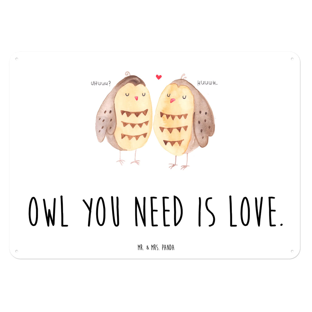 Blechschild Eulen Liebe Blechschild, Metallschild, Geschenk Schild, Schild, Magnet-Metall-Schild, Deko Schild, Wandschild, Wand-Dekoration, Türschild, Eule, Eule Deko, Liebe, Hochzeit Spruch, Owl, All you need is love, Liebe Spruch, Freundin Geschenk, Freund, Wortspiel lustig