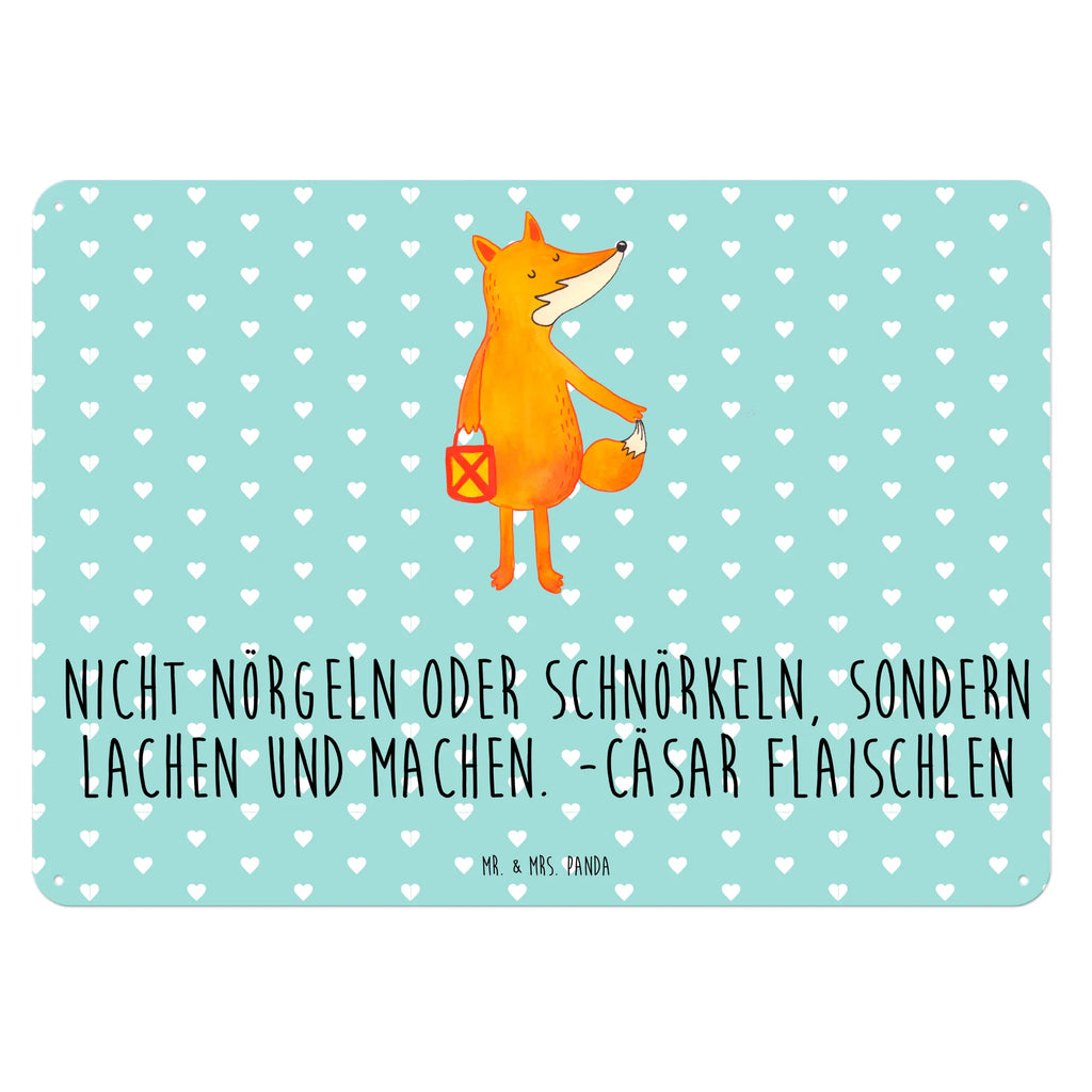 Blechschild Fuchs Laterne Blechschild, Metallschild, Geschenk Schild, Schild, Magnet-Metall-Schild, Deko Schild, Wandschild, Wand-Dekoration, Türschild, Fuchs, Füchse, Spruch trösten, Liebeskummer Spruch, Laterne, Sankt Martin, Laternenumzug, Aufmuntern, Cäsar Otto Hugo Flaischlen