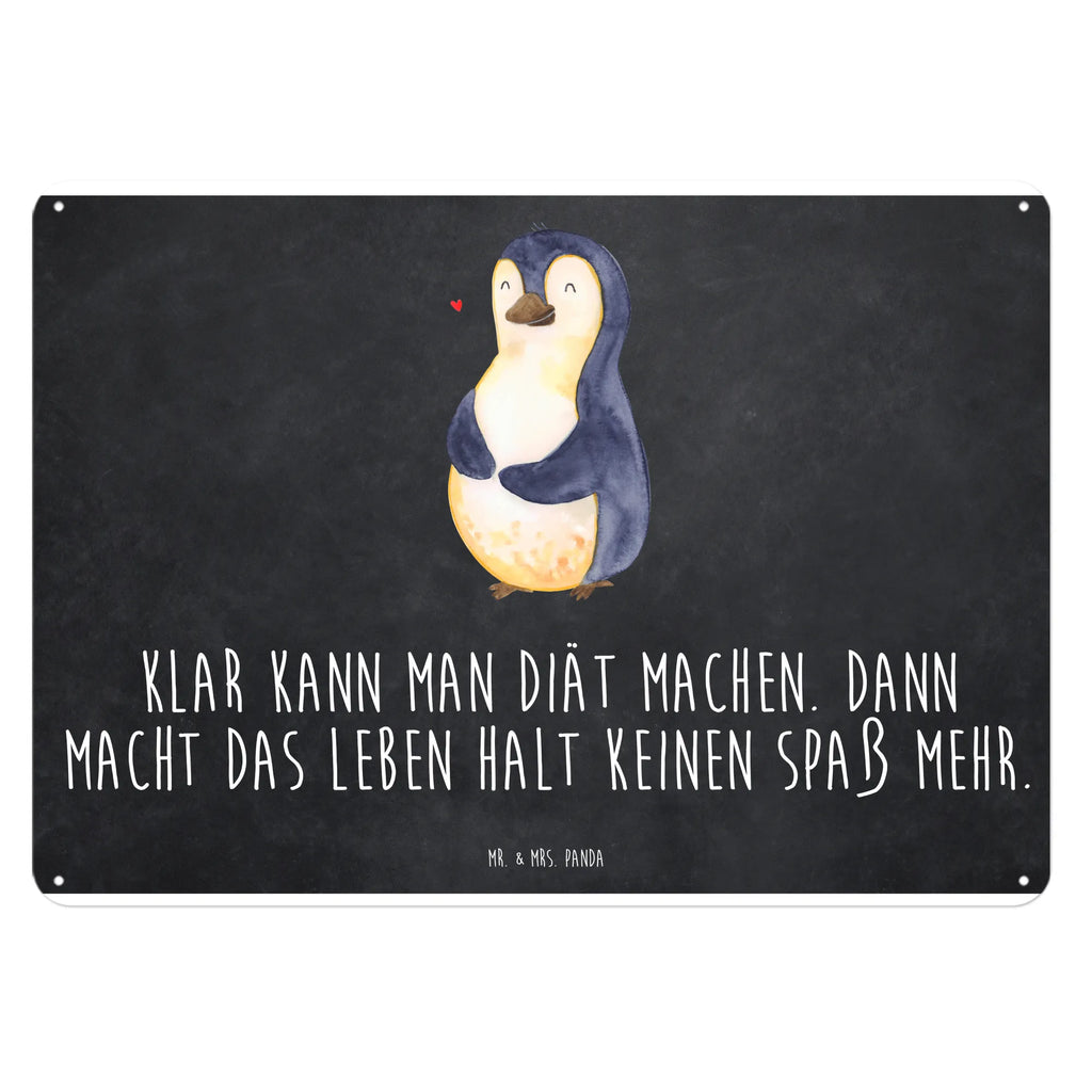 Blechschild Pinguin Diät Blechschild, Metallschild, Geschenk Schild, Schild, Magnet-Metall-Schild, Deko Schild, Wandschild, Wand-Dekoration, Türschild, Pinguin, Pinguine, Diät, Abnehmen, Abspecken, Gewicht, Motivation, Selbstliebe, Körperliebe, Selbstrespekt