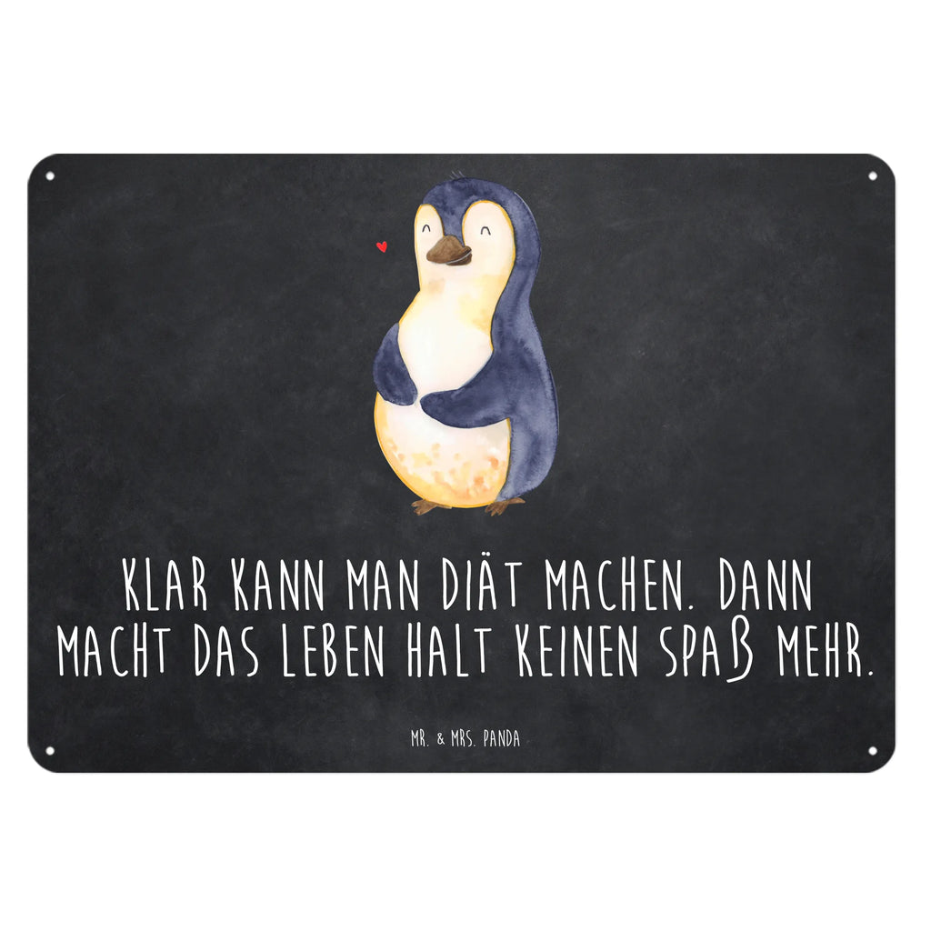 Blechschild Pinguin Diät Blechschild, Metallschild, Geschenk Schild, Schild, Magnet-Metall-Schild, Deko Schild, Wandschild, Wand-Dekoration, Türschild, Pinguin, Pinguine, Diät, Abnehmen, Abspecken, Gewicht, Motivation, Selbstliebe, Körperliebe, Selbstrespekt