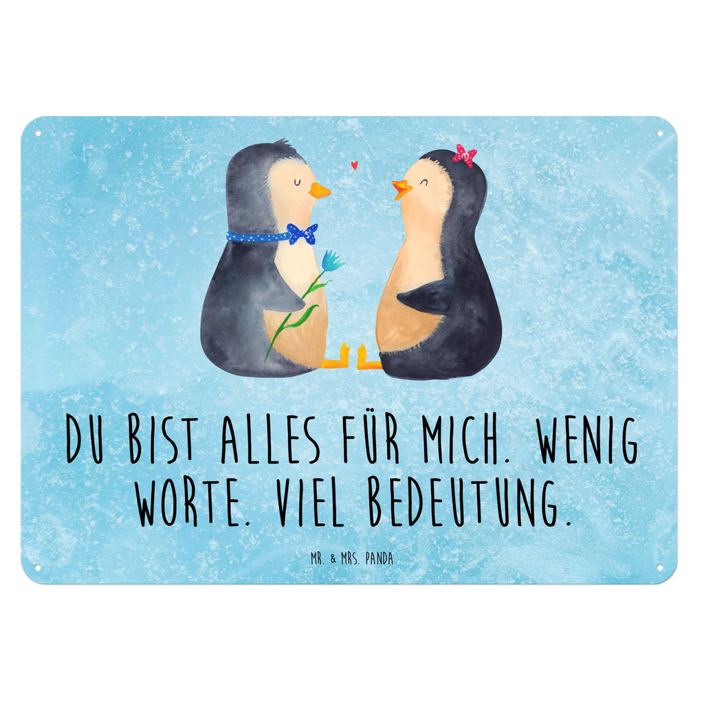 Blechschild Pinguin Pärchen Blechschild, Metallschild, Geschenk Schild, Schild, Magnet-Metall-Schild, Deko Schild, Wandschild, Wand-Dekoration, Türschild, Pinguin, Pinguine, Liebe, Liebespaar, Liebesbeweis, Liebesgeschenk, Verlobung, Jahrestag, Hochzeitstag, Hochzeit, Hochzeitsgeschenk, große Liebe, Traumpaar