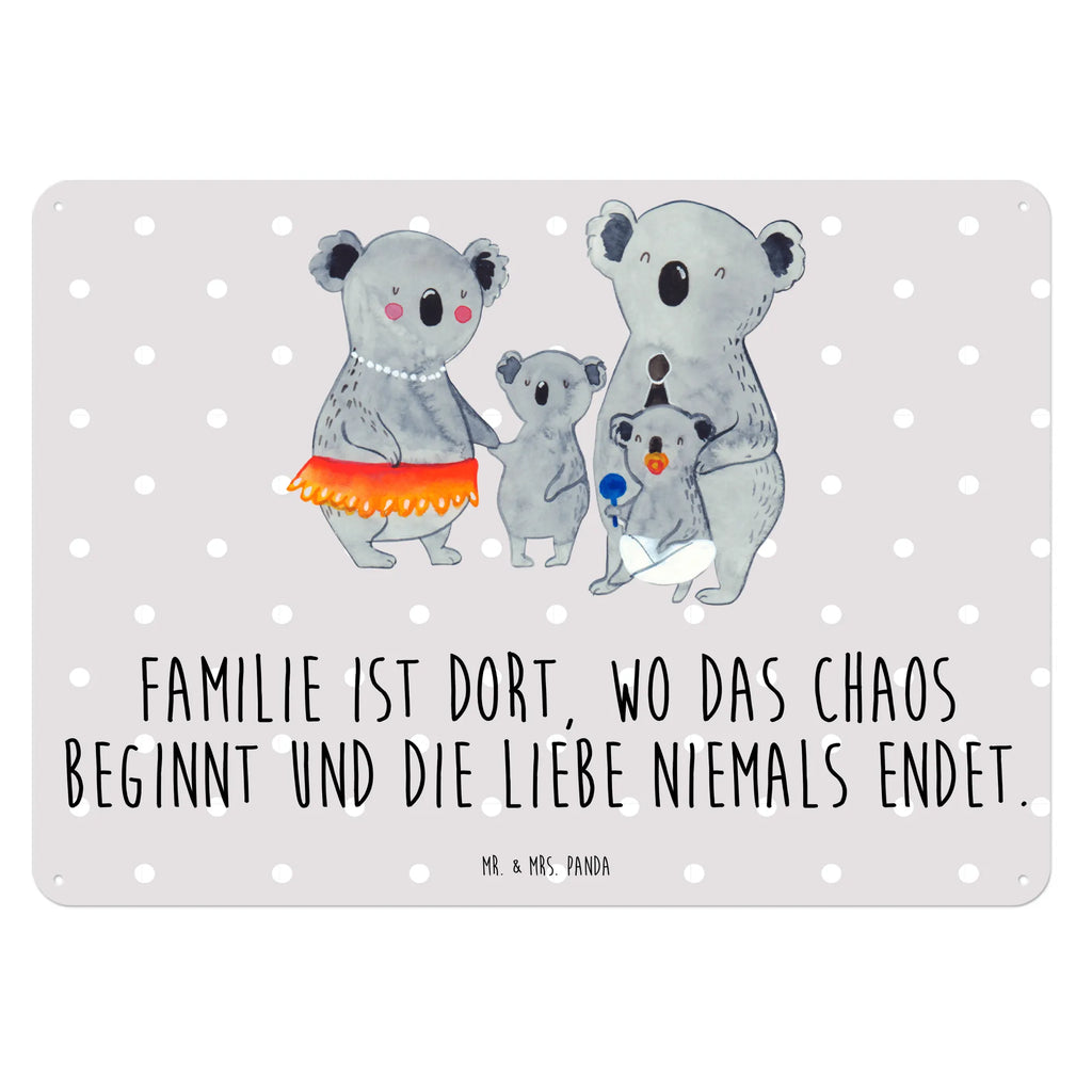 Blechschild Koala Familie Blechschild, Metallschild, Geschenk Schild, Schild, Magnet-Metall-Schild, Deko Schild, Wandschild, Wand-Dekoration, Türschild, Familie, Vatertag, Muttertag, Bruder, Schwester, Mama, Papa, Oma, Opa, Koala, Koalas, Family, Kinder, Geschwister, Familienleben