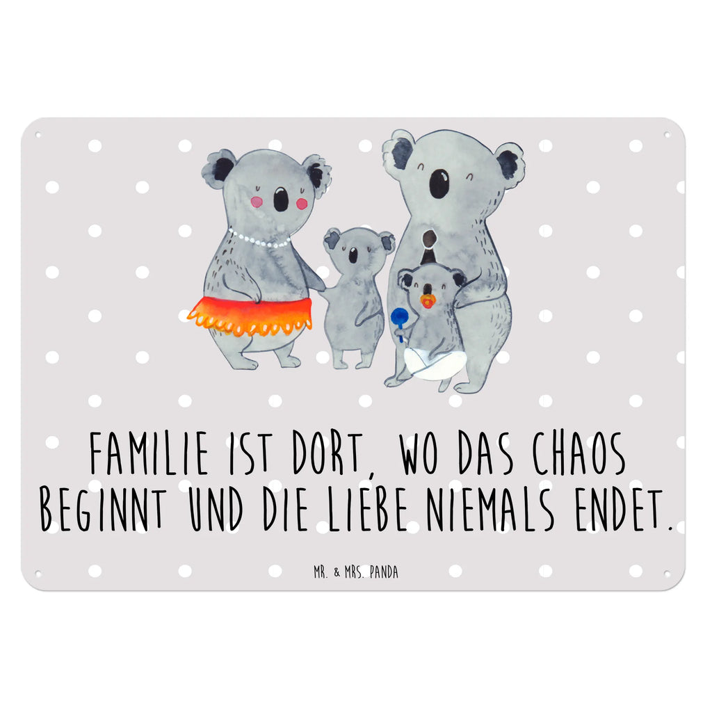 Blechschild Koala Familie Blechschild, Metallschild, Geschenk Schild, Schild, Magnet-Metall-Schild, Deko Schild, Wandschild, Wand-Dekoration, Türschild, Familie, Vatertag, Muttertag, Bruder, Schwester, Mama, Papa, Oma, Opa, Koala, Koalas, Family, Kinder, Geschwister, Familienleben