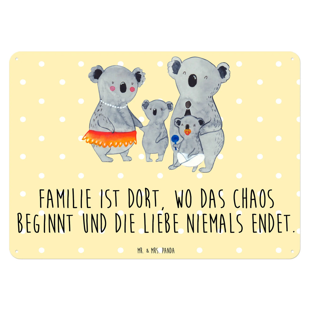 Blechschild Koala Familie Blechschild, Metallschild, Geschenk Schild, Schild, Magnet-Metall-Schild, Deko Schild, Wandschild, Wand-Dekoration, Türschild, Familie, Vatertag, Muttertag, Bruder, Schwester, Mama, Papa, Oma, Opa, Koala, Koalas, Family, Kinder, Geschwister, Familienleben