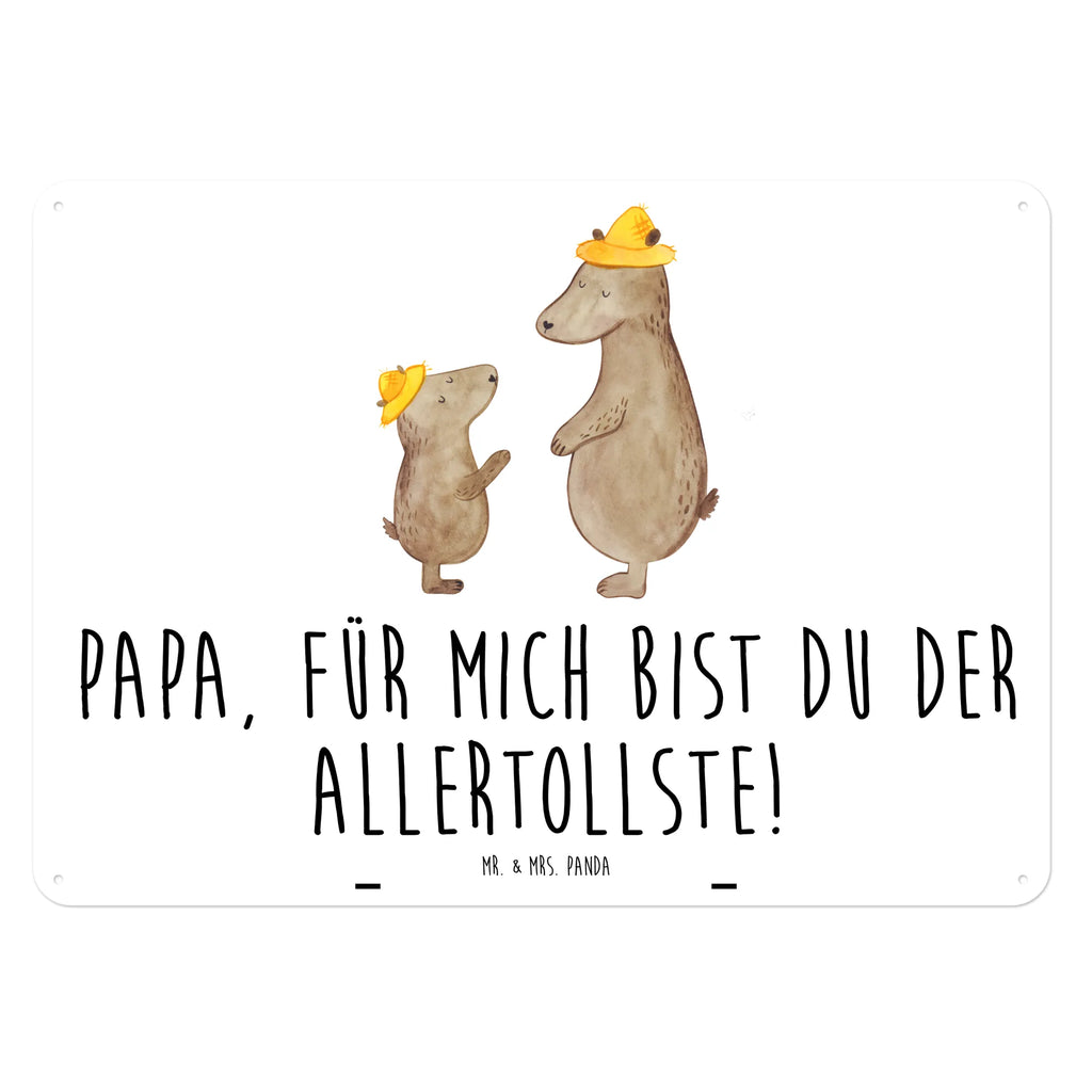 Blechschild Bären mit Hut Blechschild, Metallschild, Geschenk Schild, Schild, Magnet-Metall-Schild, Deko Schild, Wandschild, Wand-Dekoration, Türschild, Familie, Vatertag, Muttertag, Bruder, Schwester, Mama, Papa, Oma, Opa, Bär, Bären, Vater, Papi, Paps, Dad, Daddy, Lieblingsmensch, Sohn, Söhne, Kind, Kinder, Vater-Sohn, Family, Vorbild