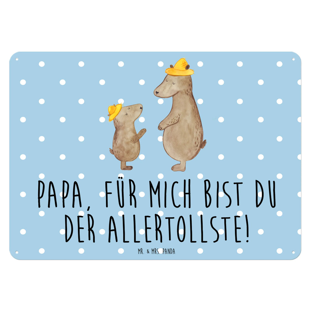 Blechschild Bären mit Hut Blechschild, Metallschild, Geschenk Schild, Schild, Magnet-Metall-Schild, Deko Schild, Wandschild, Wand-Dekoration, Türschild, Familie, Vatertag, Muttertag, Bruder, Schwester, Mama, Papa, Oma, Opa, Bär, Bären, Vater, Papi, Paps, Dad, Daddy, Lieblingsmensch, Sohn, Söhne, Kind, Kinder, Vater-Sohn, Family, Vorbild