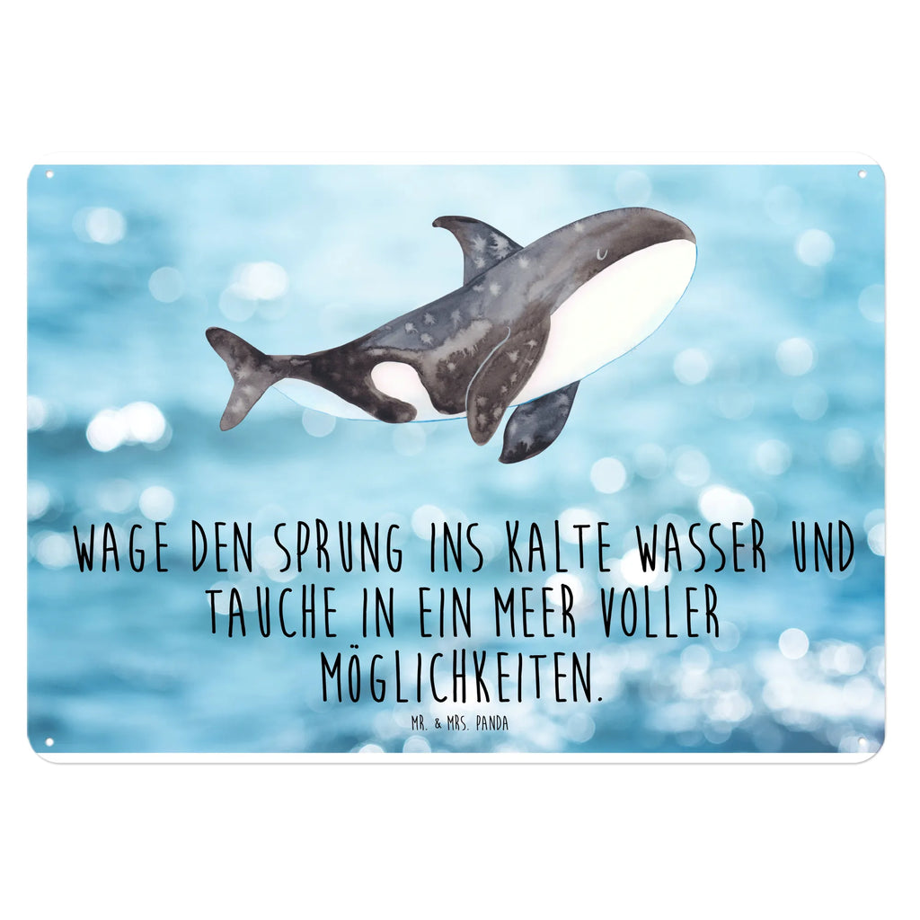 Blechschild Orca Blechschild, Metallschild, Geschenk Schild, Schild, Magnet-Metall-Schild, Deko Schild, Wandschild, Wand-Dekoration, Türschild, Meerestiere, Meer, Urlaub, Orca, Orcas, Killerwal, Wal, Möglichkeiten, Büro, Arbeit, Motivation, Selbstliebe, Neustart, Startup