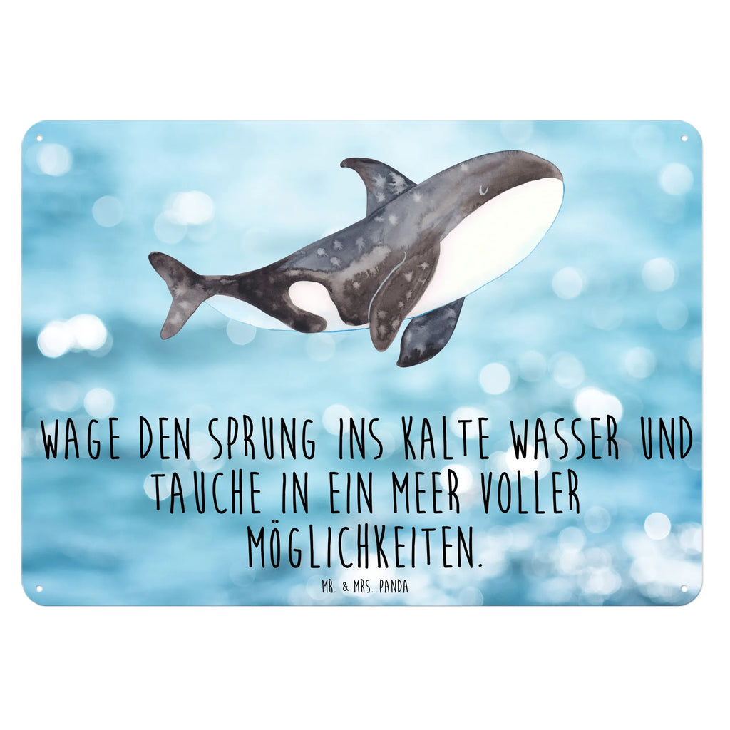 Blechschild Orca Blechschild, Metallschild, Geschenk Schild, Schild, Magnet-Metall-Schild, Deko Schild, Wandschild, Wand-Dekoration, Türschild, Meerestiere, Meer, Urlaub, Orca, Orcas, Killerwal, Wal, Möglichkeiten, Büro, Arbeit, Motivation, Selbstliebe, Neustart, Startup