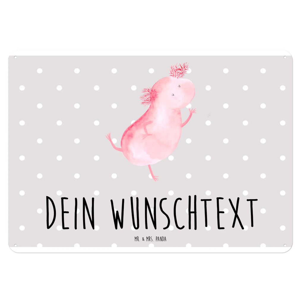 Personalisiertes Blechschild Axolotl tanzt Blechschild, Metallschild, Geschenk Schild, Schild, Magnet-Metall-Schild, Deko Schild, Wandschild, Wand-Dekoration, Türschild, Axolotl, Molch, Axolot, Schwanzlurch, Lurch, Lurche, Dachschaden, Sterne, verrückt, Freundin, beste Freundin