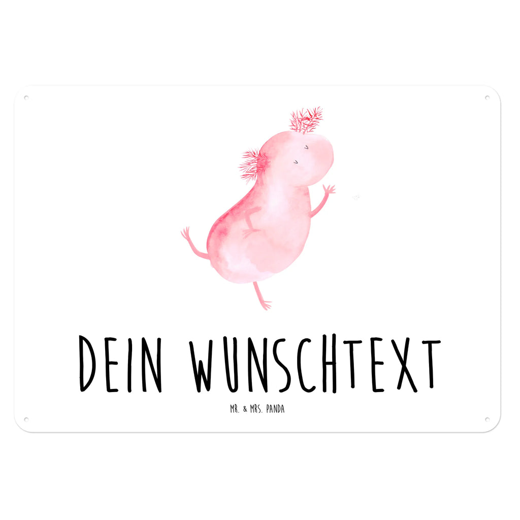 Personalisiertes Blechschild Axolotl tanzt Blechschild, Metallschild, Geschenk Schild, Schild, Magnet-Metall-Schild, Deko Schild, Wandschild, Wand-Dekoration, Türschild, Axolotl, Molch, Axolot, Schwanzlurch, Lurch, Lurche, Dachschaden, Sterne, verrückt, Freundin, beste Freundin