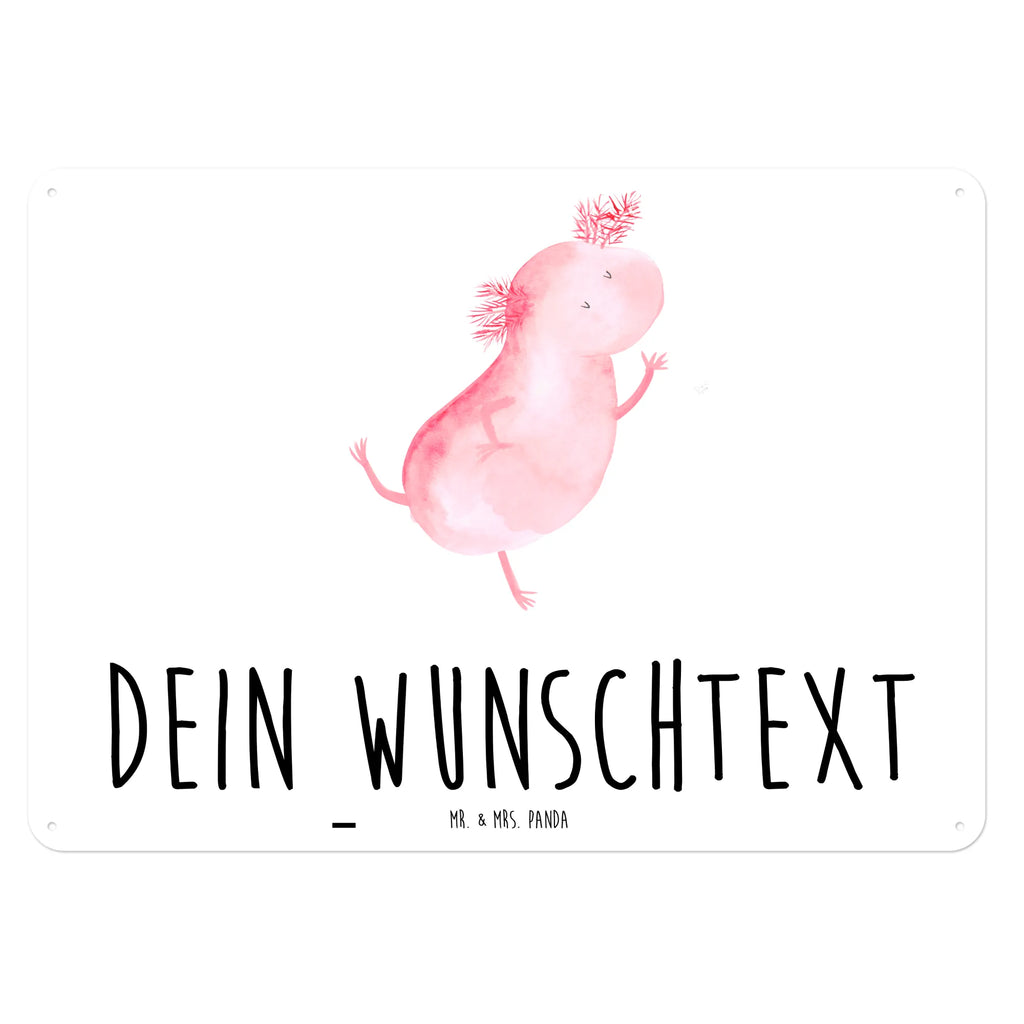 Personalisiertes Blechschild Axolotl tanzt Blechschild, Metallschild, Geschenk Schild, Schild, Magnet-Metall-Schild, Deko Schild, Wandschild, Wand-Dekoration, Türschild, Axolotl, Molch, Axolot, Schwanzlurch, Lurch, Lurche, Dachschaden, Sterne, verrückt, Freundin, beste Freundin