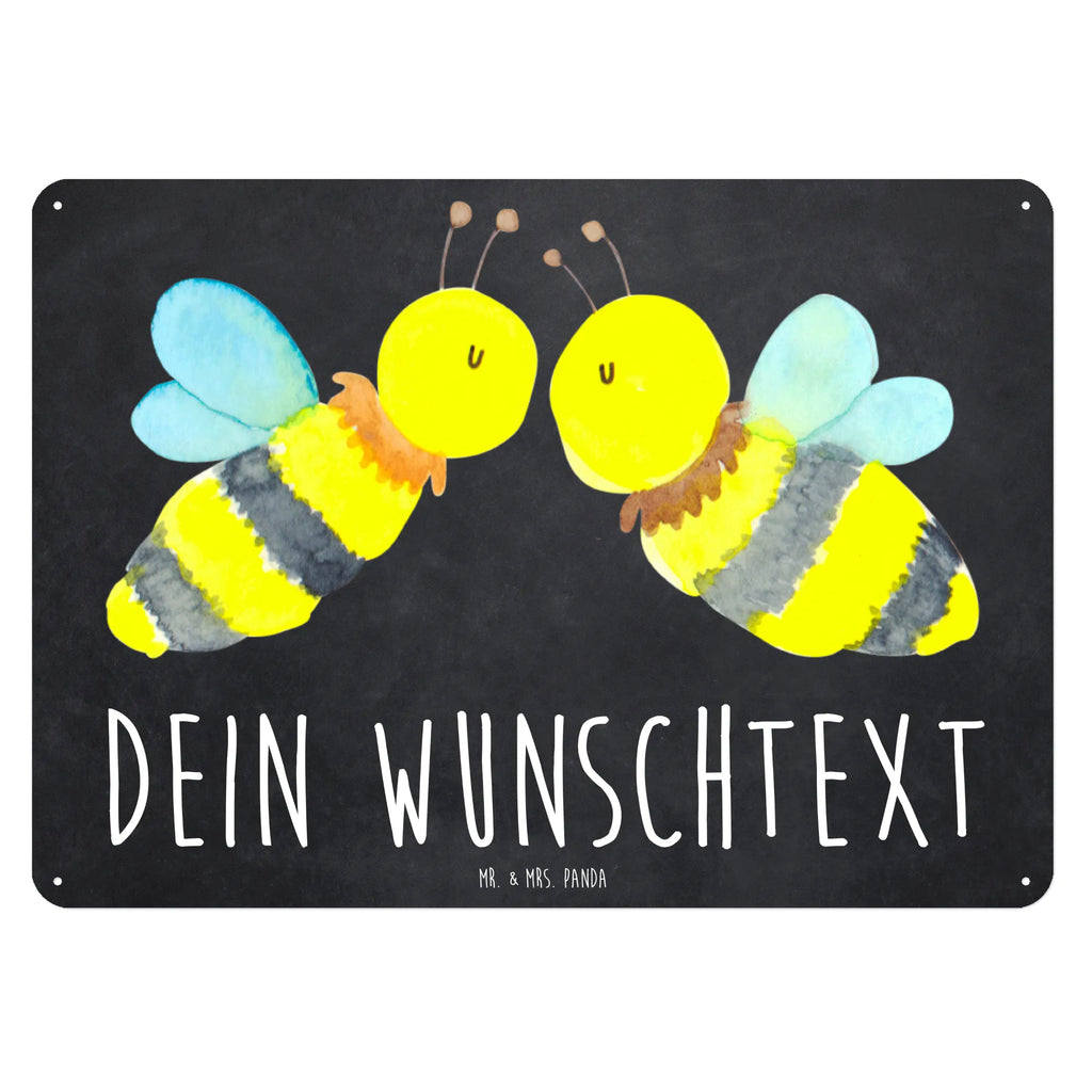 Personalisiertes Blechschild Biene Liebe Blechschild, Metallschild, Geschenk Schild, Schild, Magnet-Metall-Schild, Deko Schild, Wandschild, Wand-Dekoration, Türschild, Biene, Wespe, Hummel