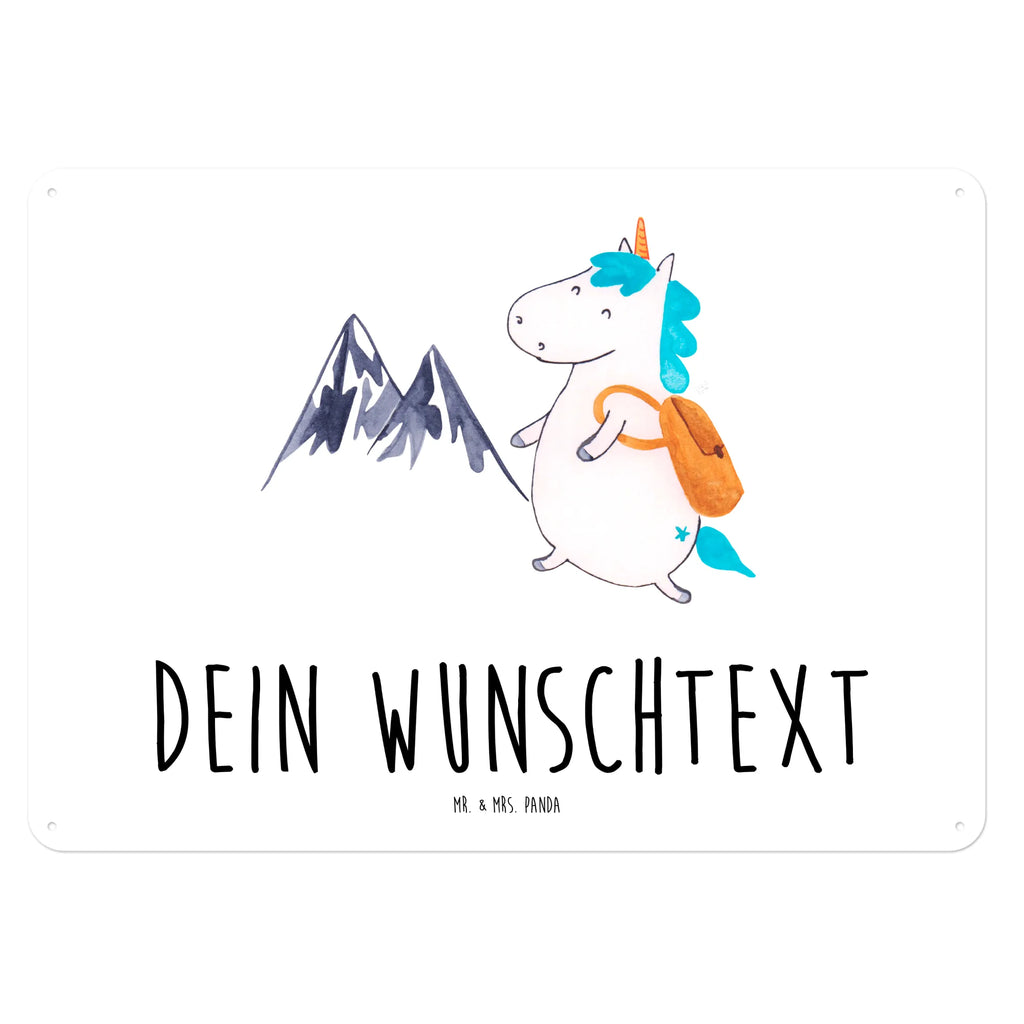 Personalisiertes Blechschild Einhorn Bergsteiger Blechschild, Metallschild, Geschenk Schild, Schild, Magnet-Metall-Schild, Deko Schild, Wandschild, Wand-Dekoration, Türschild, Einhorn, Einhörner, Einhorn Deko, Pegasus, Unicorn, Bergsteiger, Abenteuer, Berge, Abenteurer, Weltenbummler, Weltreise, Reisen, Urlaub, Entdecker