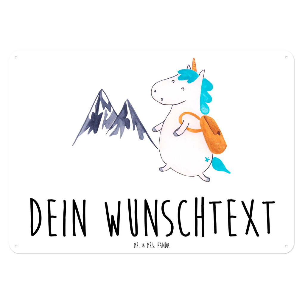 Personalisiertes Blechschild Einhorn Bergsteiger Blechschild, Metallschild, Geschenk Schild, Schild, Magnet-Metall-Schild, Deko Schild, Wandschild, Wand-Dekoration, Türschild, Einhorn, Einhörner, Einhorn Deko, Pegasus, Unicorn, Bergsteiger, Abenteuer, Berge, Abenteurer, Weltenbummler, Weltreise, Reisen, Urlaub, Entdecker