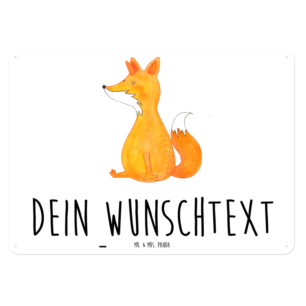 Personalisiertes Blechschild Einhorn Wunsch Blechschild, Metallschild, Geschenk Schild, Schild, Magnet-Metall-Schild, Deko Schild, Wandschild, Wand-Dekoration, Türschild, Einhorn, Einhörner, Einhorn Deko, Pegasus, Unicorn, Fuchs, Unicorns, Fuchshörnchen, Fuchshorn, Foxycorn, Füchse