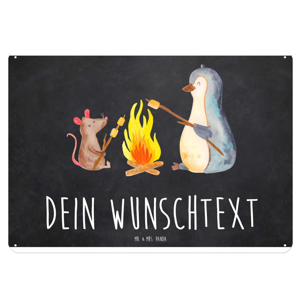 Personalisiertes Blechschild Pinguin Lagerfeuer Blechschild, Metallschild, Geschenk Schild, Schild, Magnet-Metall-Schild, Deko Schild, Wandschild, Wand-Dekoration, Türschild, Pinguin, Maus, Pinguine, Lagerfeuer, Leben, Arbeit, Job, Motivation, Büro, Büroalltag, Lebensspruch, Lebensmotivation, Neustart, Liebe, grillen, Feuer, Marshmallows