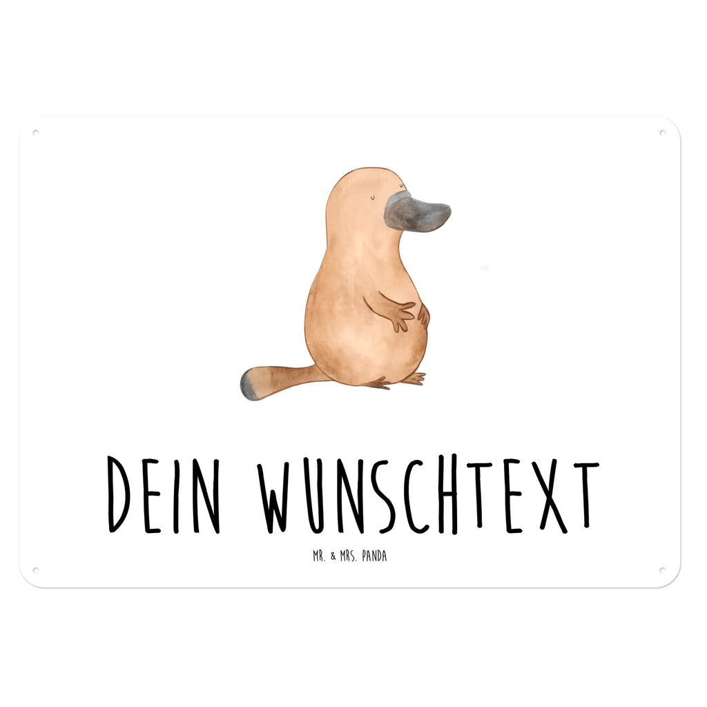 Personalisiertes Blechschild Schnabeltier mutig Blechschild, Metallschild, Geschenk Schild, Schild, Magnet-Metall-Schild, Deko Schild, Wandschild, Wand-Dekoration, Türschild, Meerestiere, Meer, Urlaub, Schnabeltier, Mut, mutig, Lebensweisheit, Schnabeltiere, Motivation, Training, Büro, Arbeit, Neuanfang, Neustart, Weltreise, Raodtrip