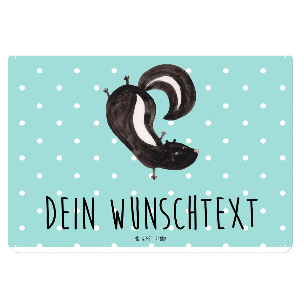 Personalisiertes Blechschild Stinktier Handstand Blechschild, Metallschild, Geschenk Schild, Schild, Magnet-Metall-Schild, Deko Schild, Wandschild, Wand-Dekoration, Türschild, Stinktier, Skunk, Wildtier, Raubtier, Stinker, Stinki, Spielplatz, verpielt, Kind