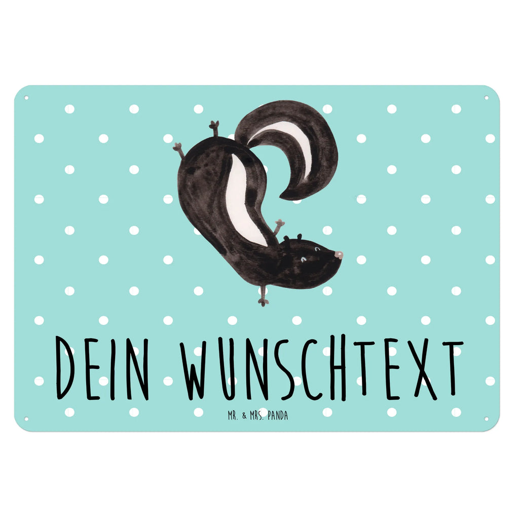 Personalisiertes Blechschild Stinktier Handstand Blechschild, Metallschild, Geschenk Schild, Schild, Magnet-Metall-Schild, Deko Schild, Wandschild, Wand-Dekoration, Türschild, Stinktier, Skunk, Wildtier, Raubtier, Stinker, Stinki, Spielplatz, verpielt, Kind