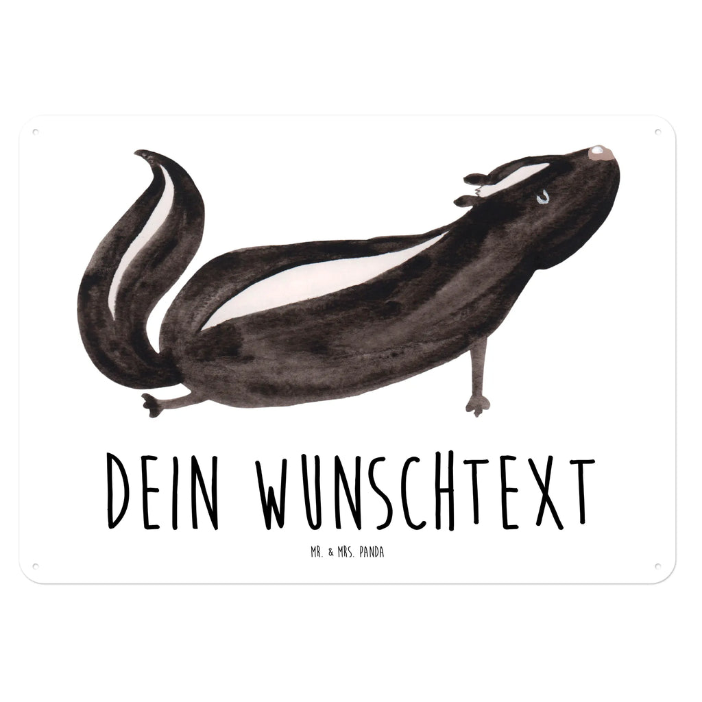 Personalisiertes Blechschild Stinktier Yoga Blechschild, Metallschild, Geschenk Schild, Schild, Magnet-Metall-Schild, Deko Schild, Wandschild, Wand-Dekoration, Türschild, Stinktier, Skunk, Wildtier, Raubtier, Stinker, Stinki, Yoga, Namaste, Lebe, Liebe, Lache