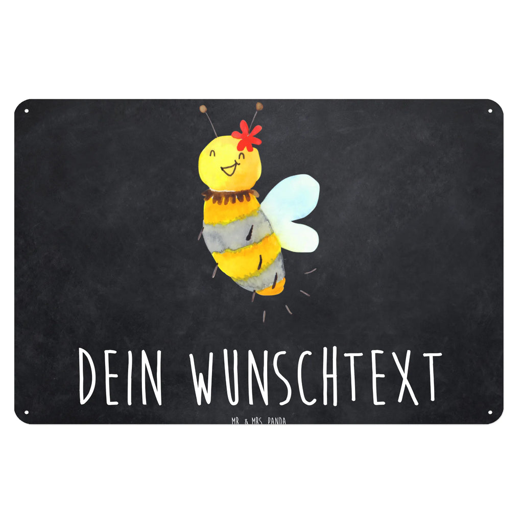 Personalisiertes Blechschild Biene Blume Blechschild, Metallschild, Geschenk Schild, Schild, Magnet-Metall-Schild, Deko Schild, Wandschild, Wand-Dekoration, Türschild, Biene, Wespe, Hummel