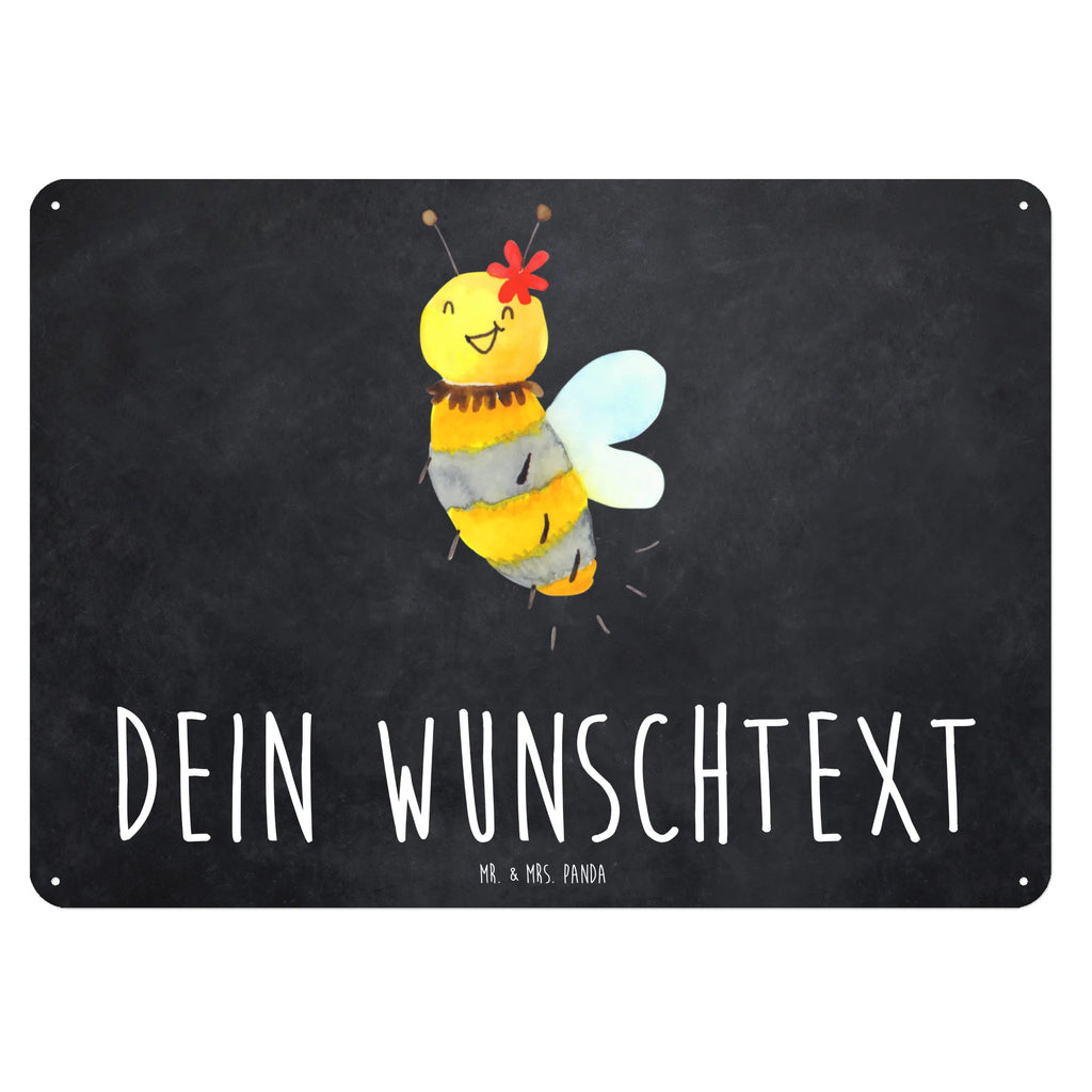 Personalisiertes Blechschild Biene Blume Blechschild, Metallschild, Geschenk Schild, Schild, Magnet-Metall-Schild, Deko Schild, Wandschild, Wand-Dekoration, Türschild, Biene, Wespe, Hummel