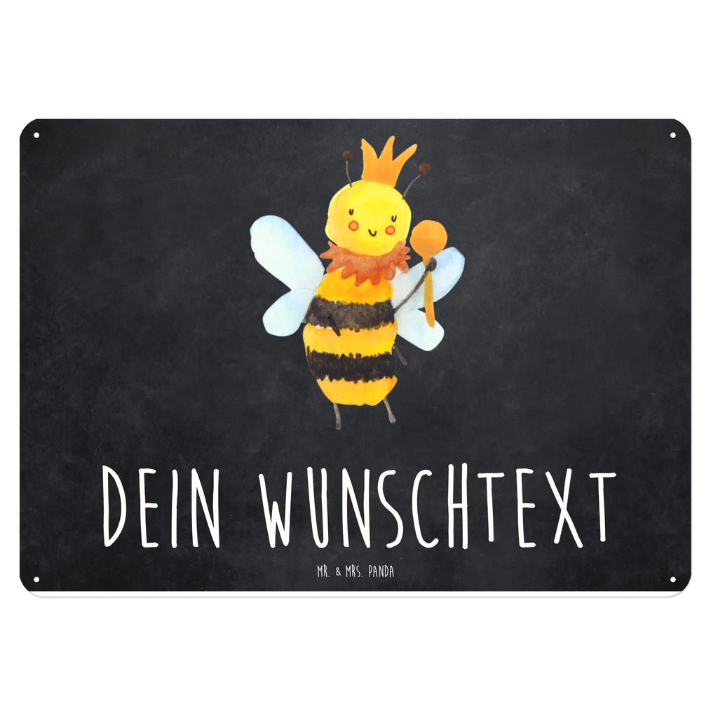 Personalisiertes Blechschild Biene König Blechschild, Metallschild, Geschenk Schild, Schild, Magnet-Metall-Schild, Deko Schild, Wandschild, Wand-Dekoration, Türschild, Biene, Wespe, Hummel