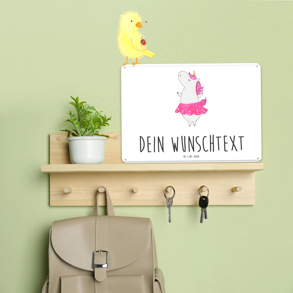 Personalisiertes Blechschild Einhorn Ballerina Blechschild, Metallschild, Geschenk Schild, Schild, Magnet-Metall-Schild, Deko Schild, Wandschild, Wand-Dekoration, Türschild, Einhorn, Einhörner, Einhorn Deko, Unicorn, Tanzen, Ballerina, Party, Wohnung, Spaß, Feiern, Geburtstag, Tänzerin, Lebenslust, Lebensfreude