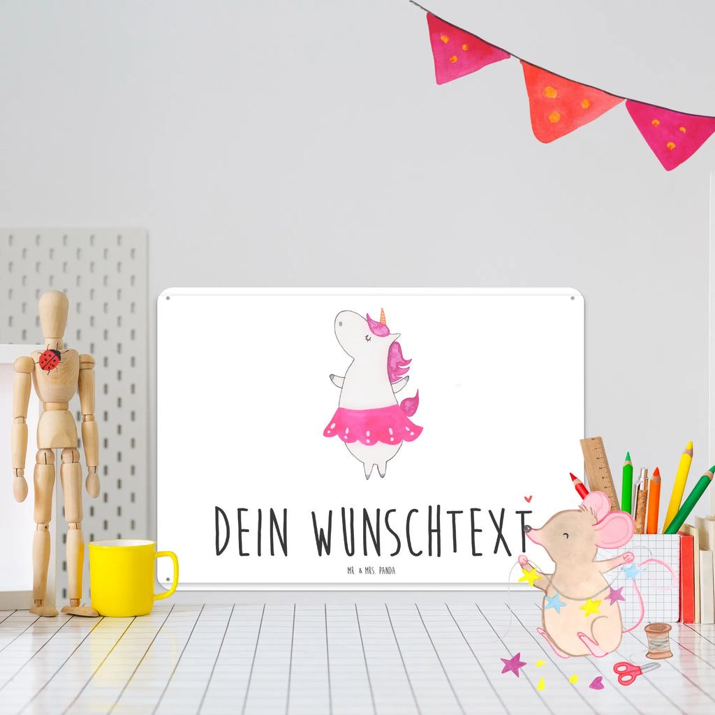 Personalisiertes Blechschild Einhorn Ballerina Blechschild, Metallschild, Geschenk Schild, Schild, Magnet-Metall-Schild, Deko Schild, Wandschild, Wand-Dekoration, Türschild, Einhorn, Einhörner, Einhorn Deko, Unicorn, Tanzen, Ballerina, Party, Wohnung, Spaß, Feiern, Geburtstag, Tänzerin, Lebenslust, Lebensfreude