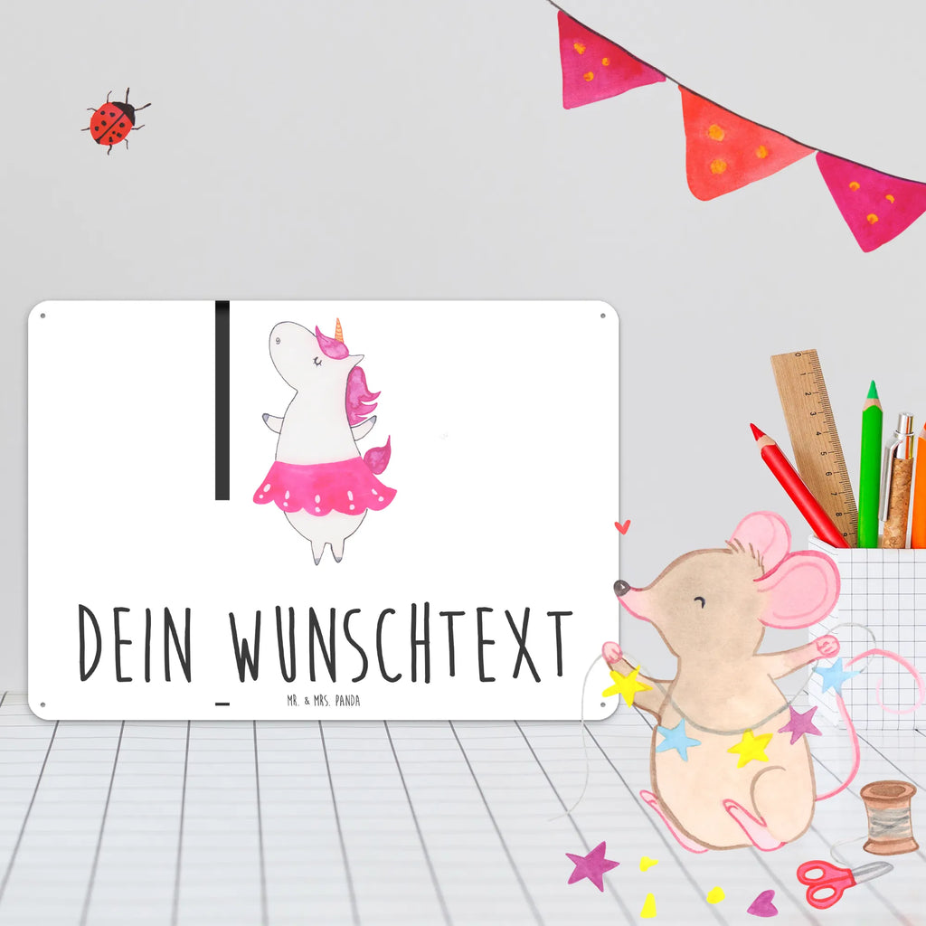 Personalisiertes Blechschild Einhorn Ballerina Blechschild, Metallschild, Geschenk Schild, Schild, Magnet-Metall-Schild, Deko Schild, Wandschild, Wand-Dekoration, Türschild, Einhorn, Einhörner, Einhorn Deko, Unicorn, Tanzen, Ballerina, Party, Wohnung, Spaß, Feiern, Geburtstag, Tänzerin, Lebenslust, Lebensfreude