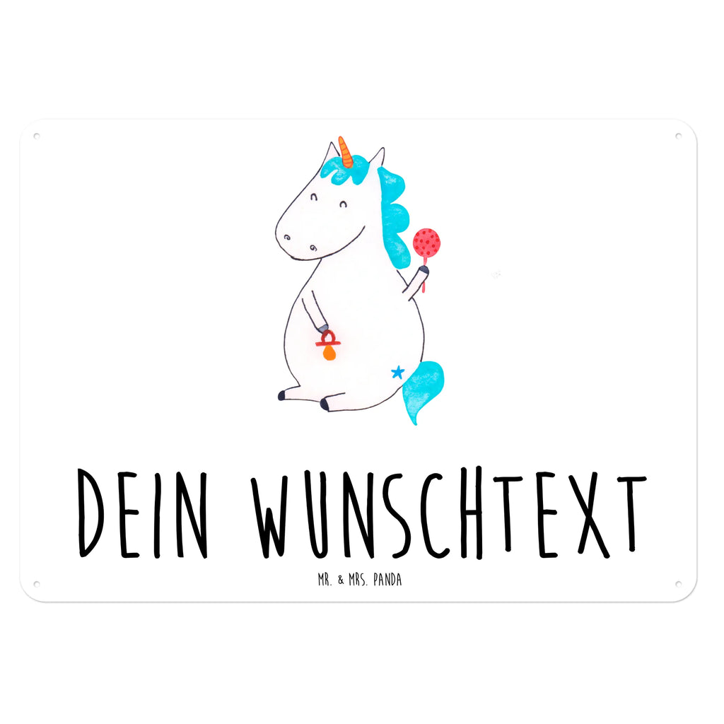 Personalisiertes Blechschild Einhorn Baby Blechschild, Metallschild, Geschenk Schild, Schild, Magnet-Metall-Schild, Deko Schild, Wandschild, Wand-Dekoration, Türschild, Einhorn, Einhörner, Einhorn Deko, Pegasus, Unicorn, Mutter, Geburt, Geburtstag, erstes Kind, Baby, Babyglück, Nachwuchs, Eltern, Party, Kind, Schnuller