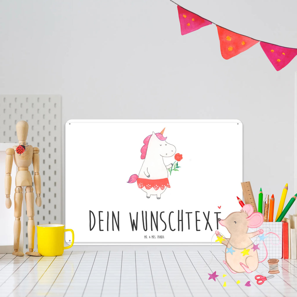 Personalisiertes Blechschild Einhorn Dame Blechschild, Metallschild, Geschenk Schild, Schild, Magnet-Metall-Schild, Deko Schild, Wandschild, Wand-Dekoration, Türschild, Einhorn, Einhörner, Einhorn Deko, Unicorn, Dame, Lady, feine Dame, Freundin, Frau, Bachelor, Bachelorette, Abfuhr, Schluss machen, Trennung