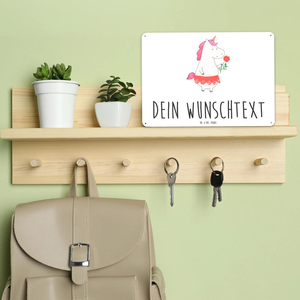 Personalisiertes Blechschild Einhorn Dame Blechschild, Metallschild, Geschenk Schild, Schild, Magnet-Metall-Schild, Deko Schild, Wandschild, Wand-Dekoration, Türschild, Einhorn, Einhörner, Einhorn Deko, Pegasus, Unicorn, Dame, Lady, feine Dame, Freundin, Frau, Bachelor, Bachelorette, Abfuhr, Schluss machen, Trennung