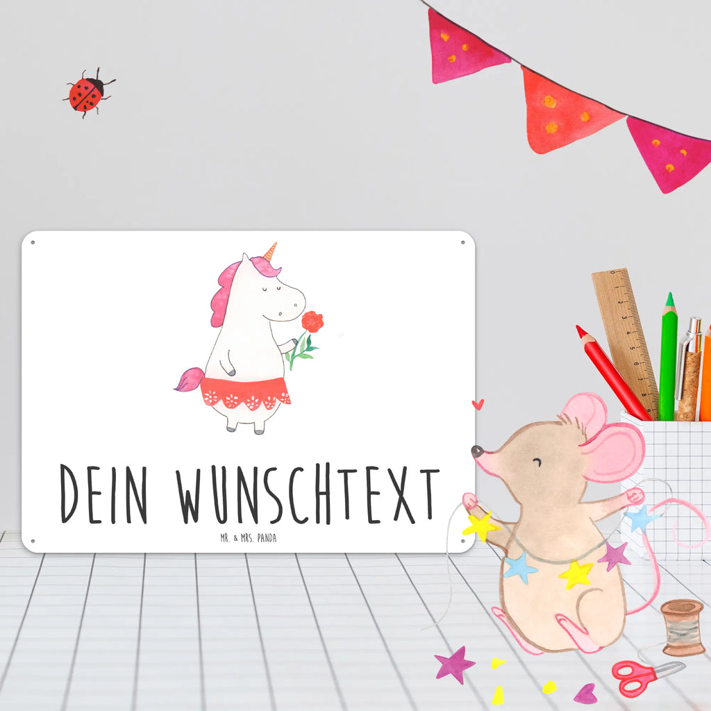 Personalisiertes Blechschild Einhorn Dame Blechschild, Metallschild, Geschenk Schild, Schild, Magnet-Metall-Schild, Deko Schild, Wandschild, Wand-Dekoration, Türschild, Einhorn, Einhörner, Einhorn Deko, Unicorn, Dame, Lady, feine Dame, Freundin, Frau, Bachelor, Bachelorette, Abfuhr, Schluss machen, Trennung