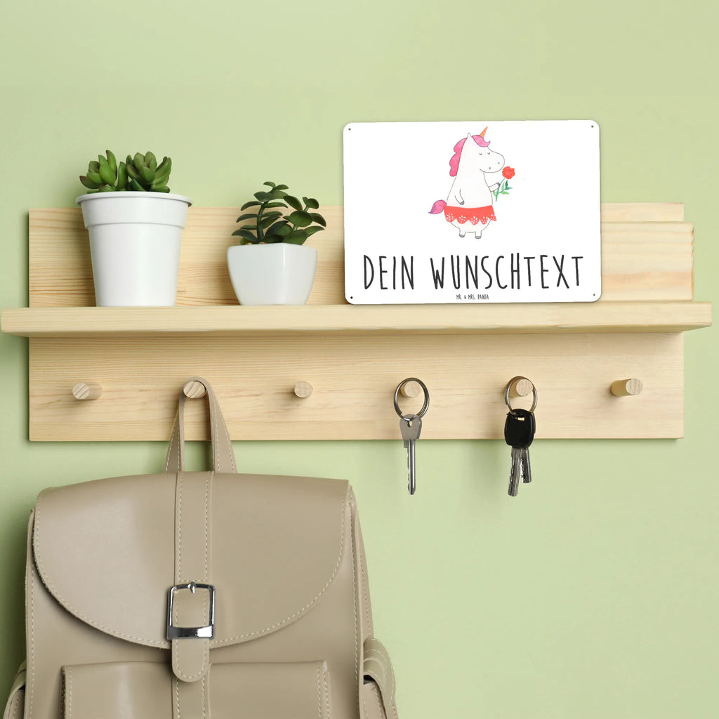 Personalisiertes Blechschild Einhorn Dame Blechschild, Metallschild, Geschenk Schild, Schild, Magnet-Metall-Schild, Deko Schild, Wandschild, Wand-Dekoration, Türschild, Einhorn, Einhörner, Einhorn Deko, Unicorn, Dame, Lady, feine Dame, Freundin, Frau, Bachelor, Bachelorette, Abfuhr, Schluss machen, Trennung