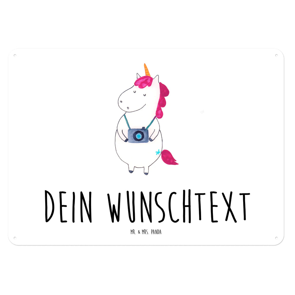 Personalisiertes Blechschild Einhorn Fotograf Blechschild, Metallschild, Geschenk Schild, Schild, Magnet-Metall-Schild, Deko Schild, Wandschild, Wand-Dekoration, Türschild, Einhorn, Einhörner, Einhorn Deko, Unicorn, Fotograf, Fotografie, Kamera, Reisen, Weltreise, Weltenbummler, Urlaub, Tourist, Kurztrip, Reise, Städtereise