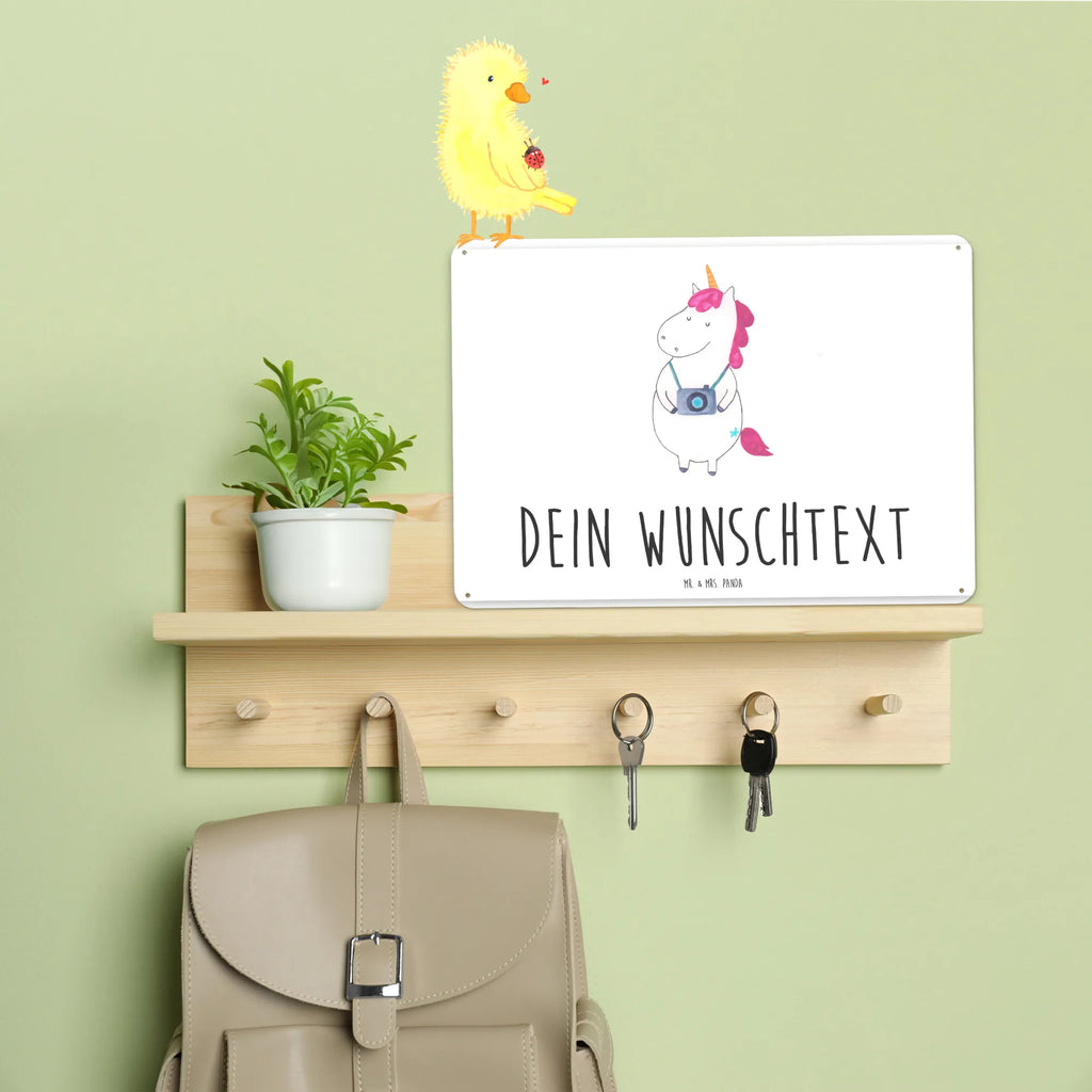 Personalisiertes Blechschild Einhorn Fotograf Blechschild, Metallschild, Geschenk Schild, Schild, Magnet-Metall-Schild, Deko Schild, Wandschild, Wand-Dekoration, Türschild, Einhorn, Einhörner, Einhorn Deko, Unicorn, Fotograf, Fotografie, Kamera, Reisen, Weltreise, Weltenbummler, Urlaub, Tourist, Kurztrip, Reise, Städtereise