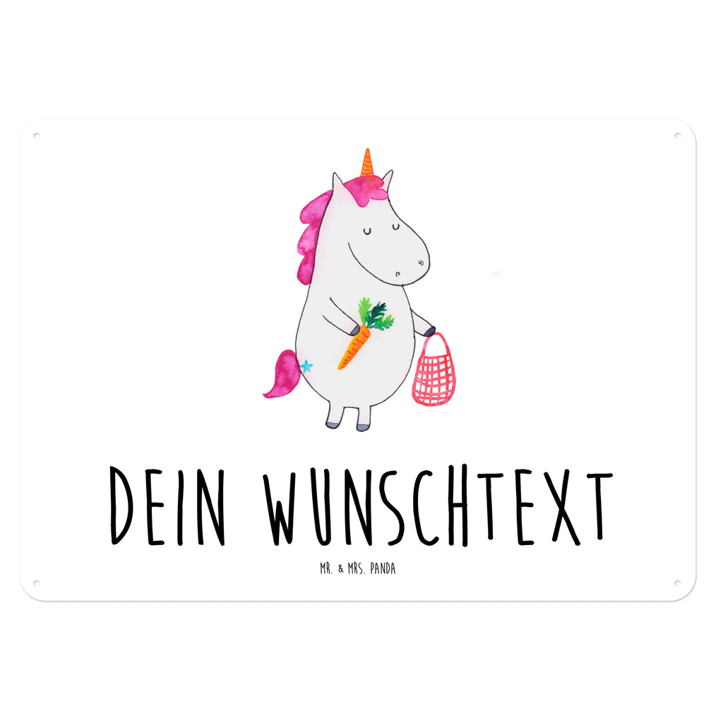 Personalisiertes Blechschild Einhorn Gemüse Blechschild, Metallschild, Geschenk Schild, Schild, Magnet-Metall-Schild, Deko Schild, Wandschild, Wand-Dekoration, Türschild, Einhorn, Einhörner, Einhorn Deko, Pegasus, Unicorn, Biomarkt, Gemüse, Wochenmarkt