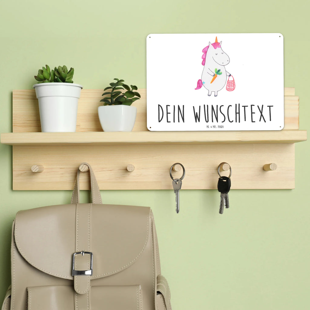 Personalisiertes Blechschild Einhorn Gemüse Blechschild, Metallschild, Geschenk Schild, Schild, Magnet-Metall-Schild, Deko Schild, Wandschild, Wand-Dekoration, Türschild, Einhorn, Einhörner, Einhorn Deko, Pegasus, Unicorn, Biomarkt, Gemüse, Wochenmarkt