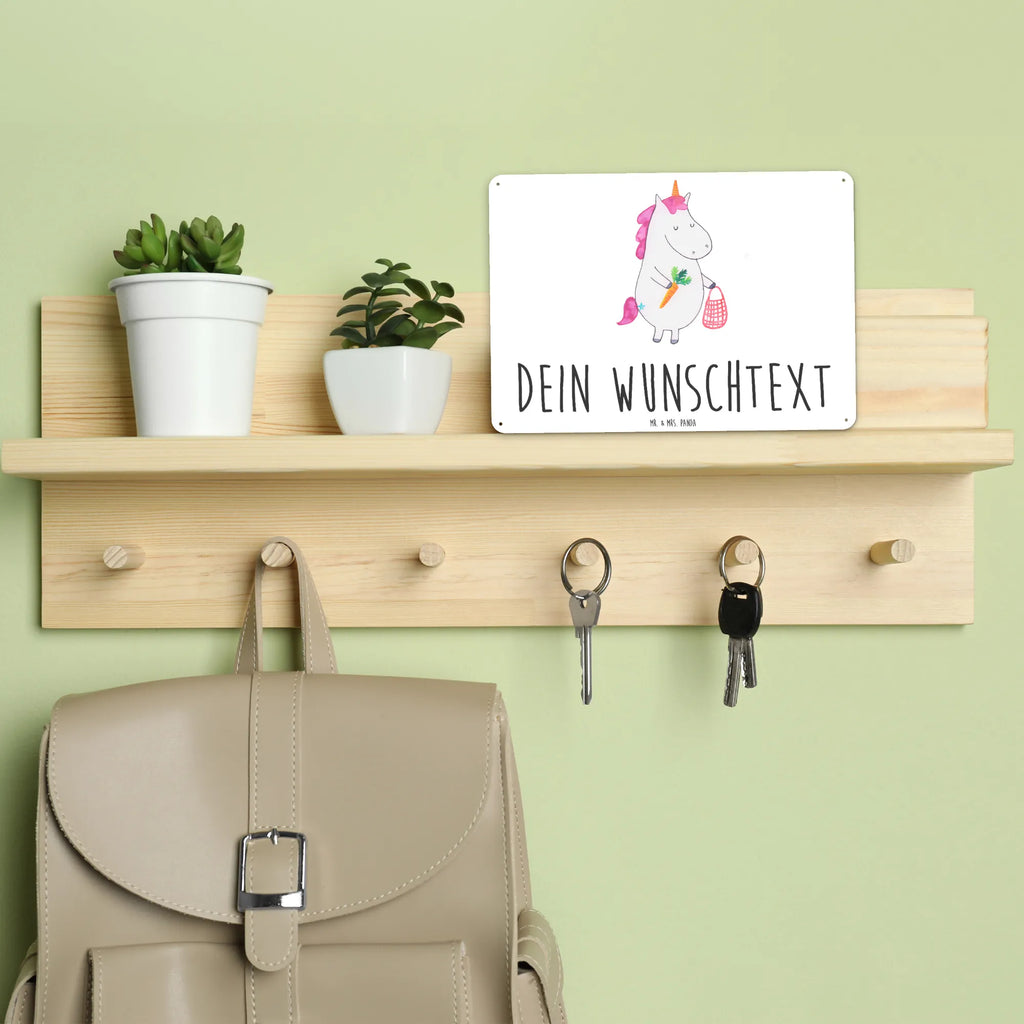 Personalisiertes Blechschild Einhorn Gemüse Blechschild, Metallschild, Geschenk Schild, Schild, Magnet-Metall-Schild, Deko Schild, Wandschild, Wand-Dekoration, Türschild, Einhorn, Einhörner, Einhorn Deko, Pegasus, Unicorn, Biomarkt, Gemüse, Wochenmarkt