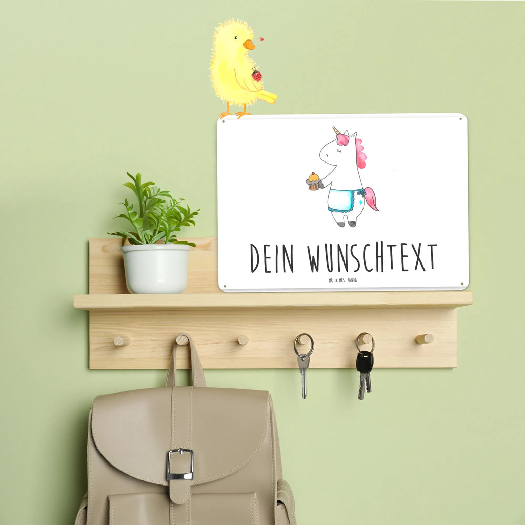 Personalisiertes Blechschild Einhorn Muffin Blechschild, Metallschild, Geschenk Schild, Schild, Magnet-Metall-Schild, Deko Schild, Wandschild, Wand-Dekoration, Türschild, Einhorn, Einhörner, Einhorn Deko, Unicorn, Geburtstag, Backen, Muffin, Kekse, Geburtstagsgrüße, Glückwünsche, Liebesgrüße, Grüße