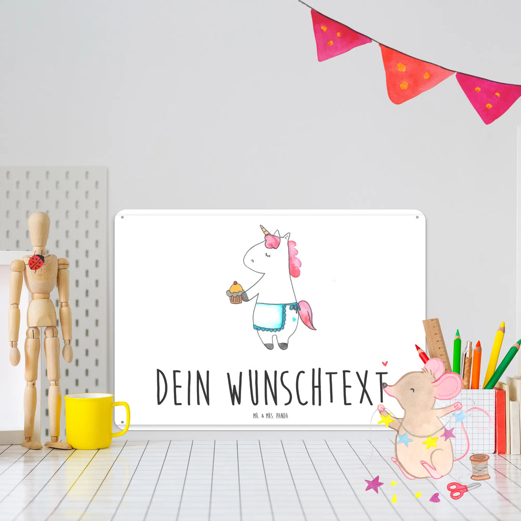 Personalisiertes Blechschild Einhorn Muffin Blechschild, Metallschild, Geschenk Schild, Schild, Magnet-Metall-Schild, Deko Schild, Wandschild, Wand-Dekoration, Türschild, Einhorn, Einhörner, Einhorn Deko, Unicorn, Geburtstag, Backen, Muffin, Kekse, Geburtstagsgrüße, Glückwünsche, Liebesgrüße, Grüße